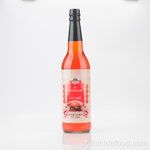 Garrafa de vidro de 625 ml de vinagre vermelho